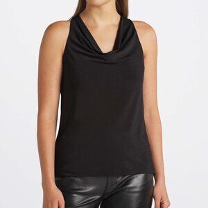 Nine Britton Black Havre Cowl Neck Knit Top, Size Large